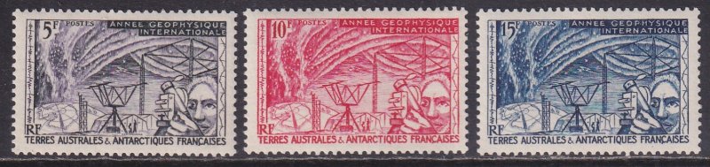 French Antarctic Territory-FSAT (1957) #8-10 MH