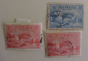 AUSTRALIA # 141-2,144 CAT 17 1/4 EURO (=$22.00)