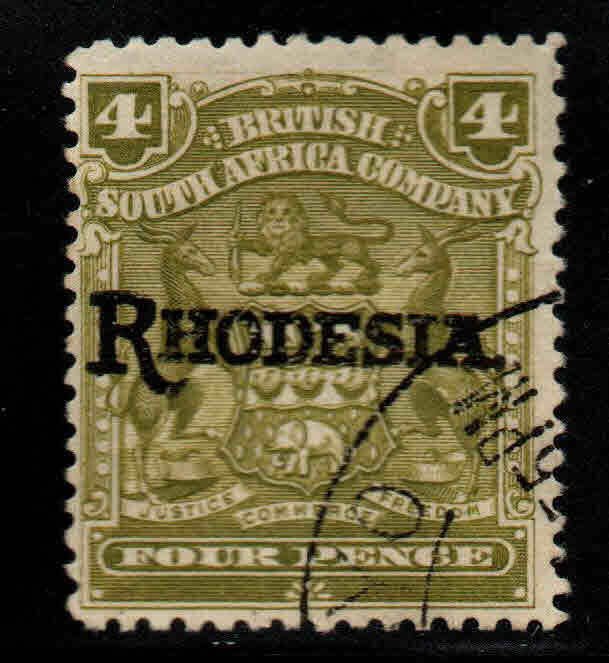 Rhodesia Scott 87 Used coat of arms stamp Die1