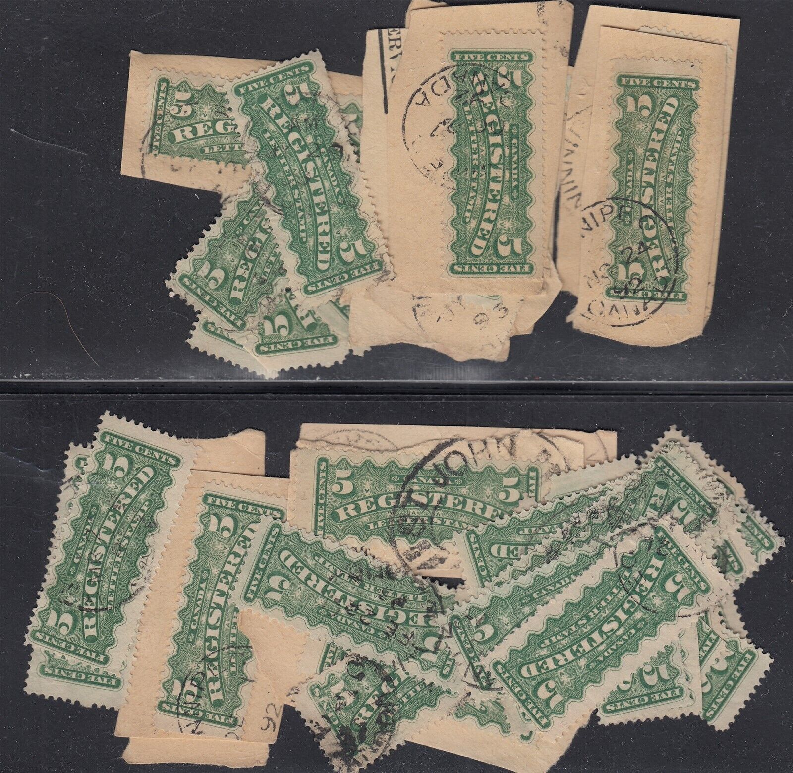 Canada B.O.B. F2 Used (Fancy/CDS Cancels) Registered Stamps Wholesale