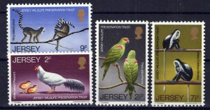 Jersey 49-52 MNH Wildlife Preservation Trust Birds Monkeys ZAYIX 0524S0085M