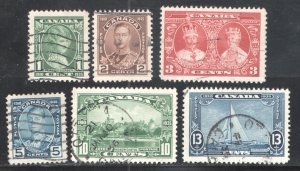 CANADA #211-216 F/VF, Used CV 13.35  ...   1150208