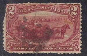 286 2 cent 1898 Farming Issue Stamp used F