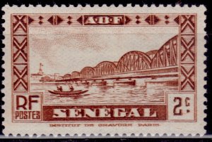 Senegal, 1935, Faidherbe Bridge, 2c, MLH