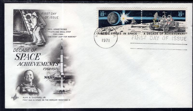 US 1435b Space Houston Artcraft U/A FDC