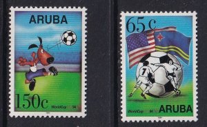 Aruba   #107-108   MNH  1994  world cup soccer USA