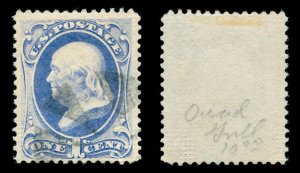 momen: US Stamps #134A VAR. I Grill Used VF WEISS Cert LOT #87825