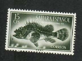 Spanish Sahara; Scott 70; 1953; Unused;  NH; Fish