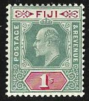 Fiji #75 VF Mint Hinged 1s KEVII OG Wmk 3 cv $32.50