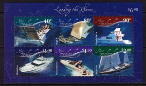 New Zealand 2002 Boats Mint MNH Miniature Sheet SC 1824a