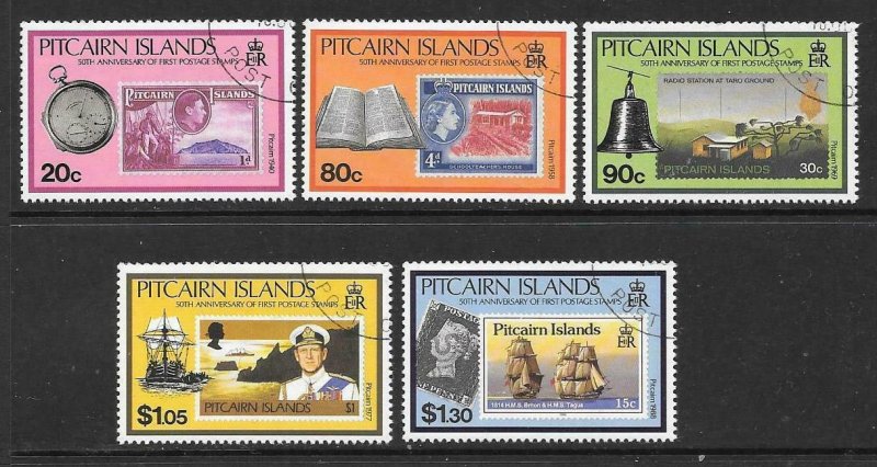 PITCAIRN ISLANDS SG380/4 1990 50th ANNIVERSARY OF PITCAIRN FINE USED