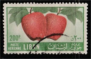 LEBANON, 1955, used 200p,  Apples., Scott C220