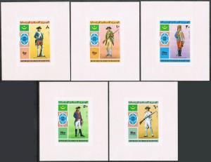 Mauritania 341-342,C160-C162 imperf,deluxe,C163 imperf,MNH. US-200,1976.Uniforms