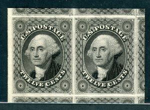 SCOTT #17 MINT PAIR GRADED 100 JUMBO OG NEVER HINGED W/PF-PSE CERTS AK 3/26/24