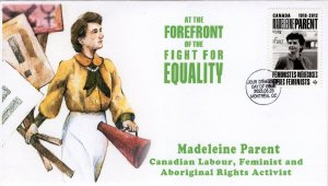 CA23-030, 2023, Madeline Parent, First Day of Issue, Pictorial Postmark,Feminist