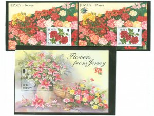 Jersey #878/1455/1455a Mint (NH) Souvenir Sheet (Flora)