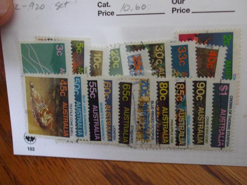 Australia #902-920 set used 