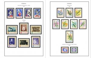 COLOR PRINTED ROMANIA 1961-1974 STAMP ALBUM PAGES (128 illustrated pages)