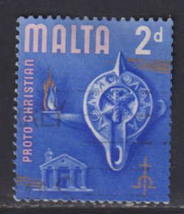 Malta 315 Proto-Christian Lamp, Roman Temple, Chrismon 1965