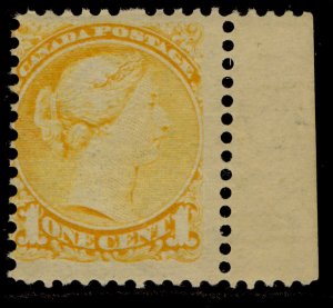 CANADA QV SG73, 1c orange-yellow, LH MINT. Cat £90.