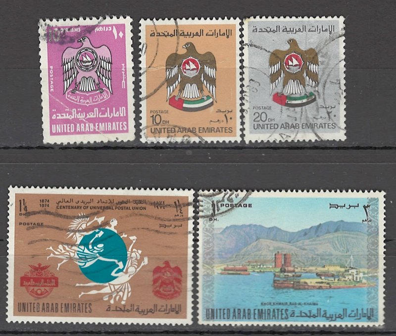 COLLECTION LOT OF # 879 UNITED ARAB EMIRATES 5 STAMPS 1973+ CV =$58