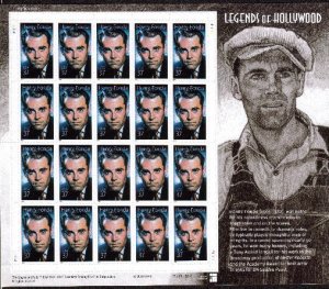 US #3911, 37c Henry Fonda, Sheet-VF mint never hinged, fresh   STOCK Photo - ...