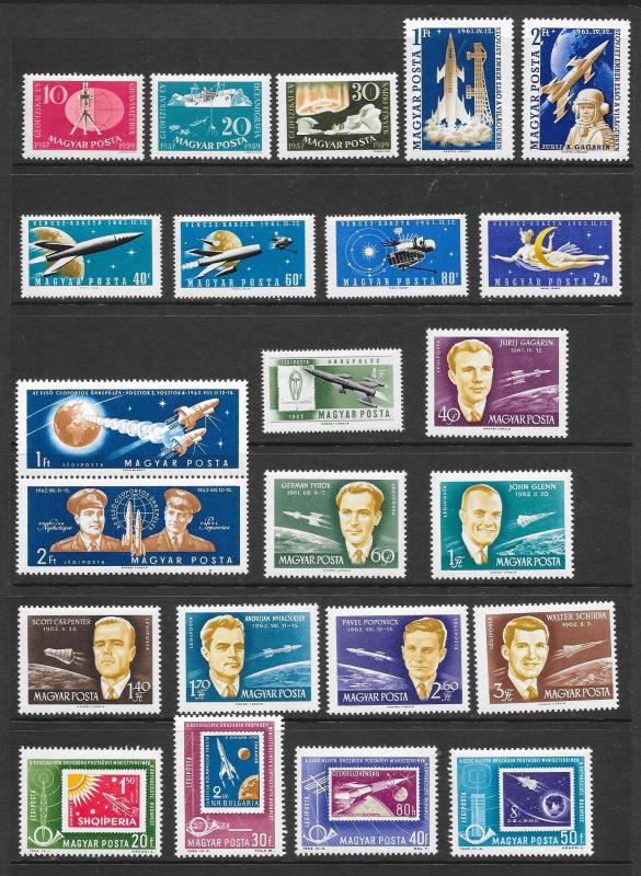 PANAMA & HUNGARY (115) Space Topical Stamps ALL Mint Never Hinged