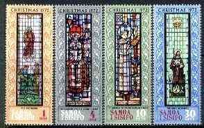 SAMOA - 1972 - Christmas, Stained Glass Windows - Perf 4v Set -Mint Never Hinged