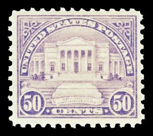 Scott 570 1922 50c Arlington Perf 11 Flat Plate Issue Mint VF OG NH Cat $70