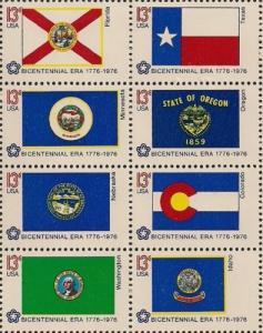 #1633-82 13 cent State Flags mint sheet OG NH VF