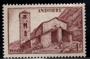 (French) Andorra Scott 85 MH* stamp