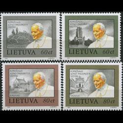 LITHUANIA 1993 - Scott# 461-4 Pope Visit Set of 4 NH