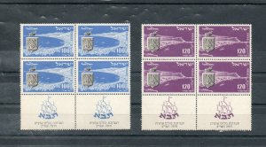 Israel Scott #C7-8 Taba Airnail Tab Blocks MNH!!