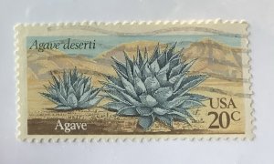 USA 1981 Scott 1943 used - 20c, Desert Plants, Agave