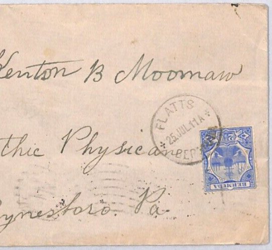 BERMUDA KEVII Cover *Flatts* CDS USA PA Waynesboro 1911 {samwells-covers}YC152