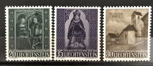 Liechtenstein 1958 #329-31, MNH, CV $9.50