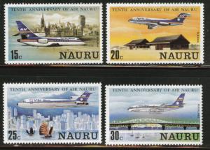 NAURU Scott 210-3 MNH** 1980 airplane set