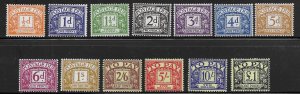 GB J 55-67 1959   set 13  fine mint hinged