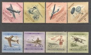 HUNGARY Sc# C149 - C156 MNH FVF Set8 Glider Biplane & Pilot