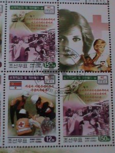 ​KOREA-2002 SC#4232- WORLD RED CROSS & RED CRESENT-CTO-SHEET-VF-FANCY CANCEL