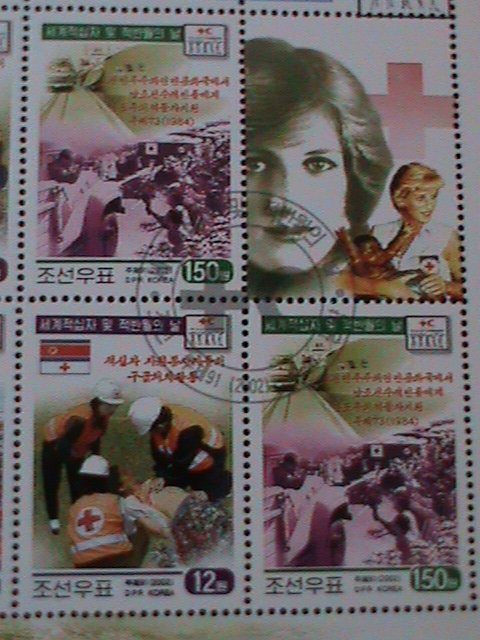 ​KOREA-2002 SC#4232- WORLD RED CROSS & RED CRESENT-CTO-SHEET-VF-FANCY CANCEL