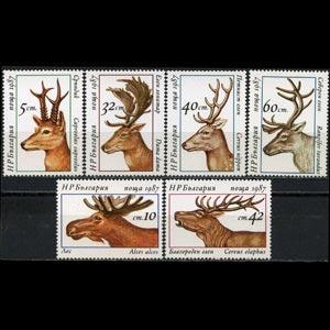 BULGARIA 1987 - Scott# 3256-61 Deers Set of 6 LH