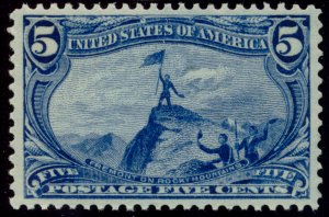 US 288 5c 1898 Trans-Mississippi Exposition Rocky Mountains PSAG grade 90 NH