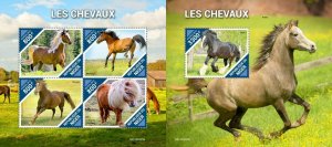 Z08 IMPERF NIG190423ab NIGER 2019 Horses MNH ** Postfrisch