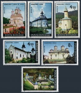 Romania 3658-3663,MNH.Michel 4651-4666. Monasteries,1991.Curtea de Arges,Putna,