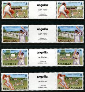 Anguilla 740-743, MNH, Cricet World Cup, Gutter Pair.. x6139