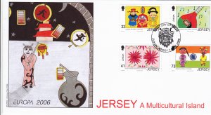 Jersey 2006,  Europa,  .set of 4,  on FDC