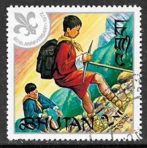 BHUTAN 1971 2nu BOY SCOUTS Issue Sc 138 CTO Used