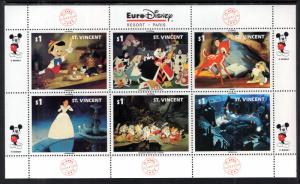 St Vincent 1711 Disney's Souvenir Sheet MNH VF