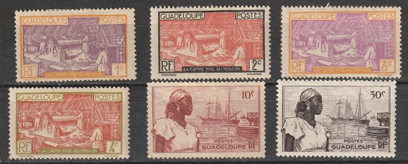 #96-9,189-90 Guadeloupe French Colony Mint  NG